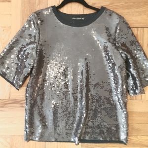 Sequins top.